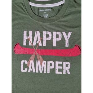 Men's Happy Camper Green Tee T-Shirt Size Large  LITTLE BLUE HOUSE By Hatley